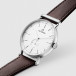 Klocka Ryolit 36 White Deluxe - Brown Leather