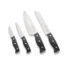 Knivset Austral 4 delar Stål/Svart
