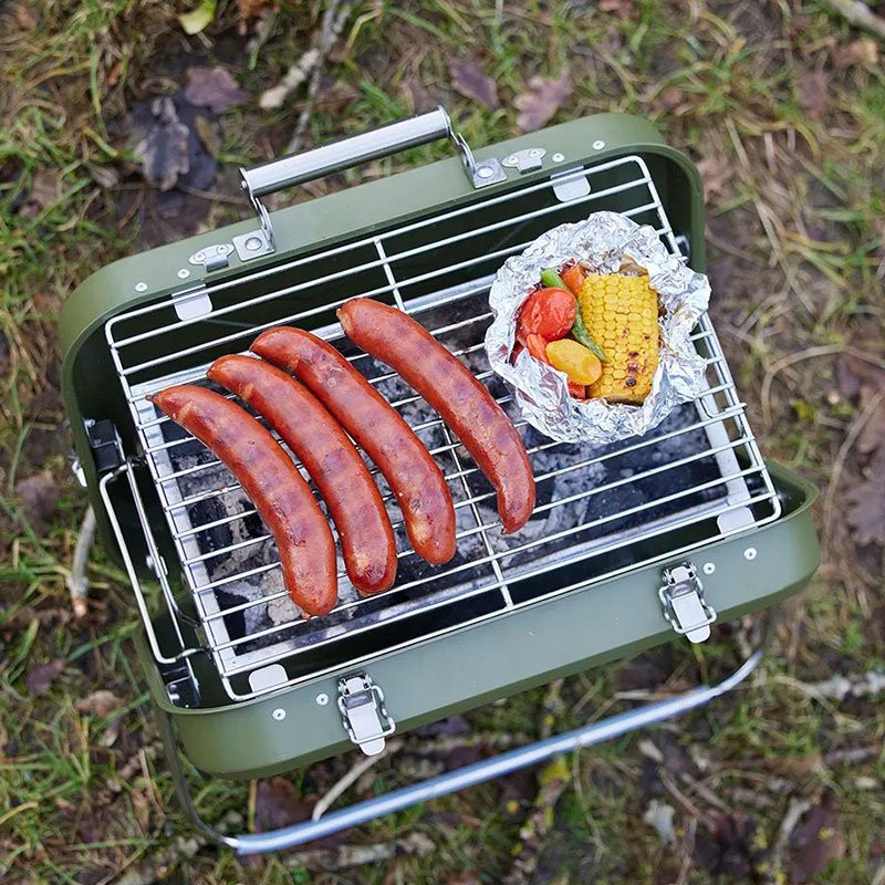 To go BBQ kolgrill Army Rostfritt stål
