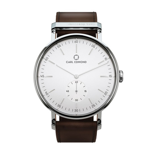 Klocka Ryolit 36 White Deluxe - Brown Leather