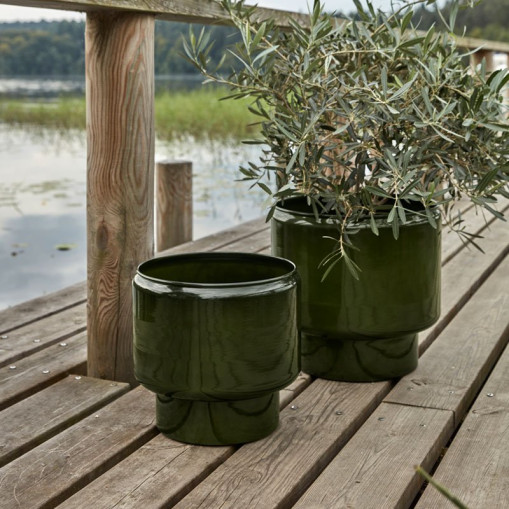 Kruka Pile inom-/utomhus 2-pack Grön