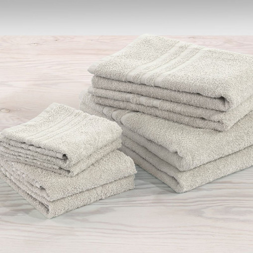 4-set Handdukar & Badlakan Basic Frotté Sand