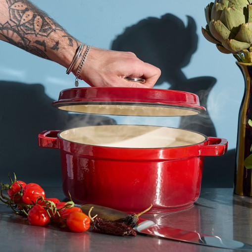 Gjutjärnsgryta YoKama 4,2L - Röd