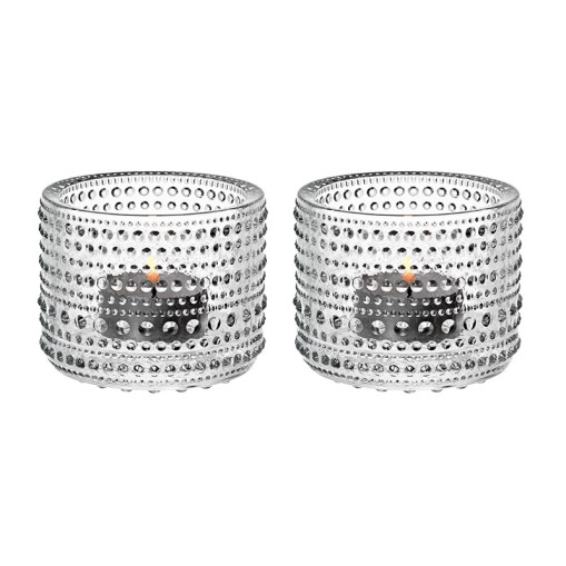 Kastehelmi ljuslykta 64 mm klar 2 st