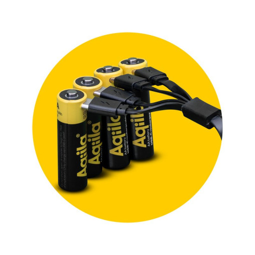 Uppladdningsbart USB-C Lithium batteri AA 1,5V 4-p